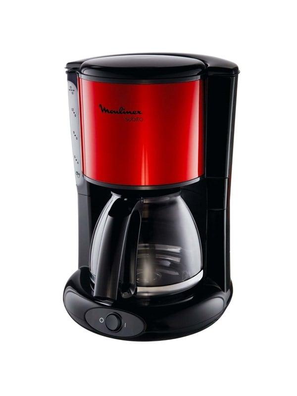 Moulinex Subito Kaffemaskine – 15 Kopper, Rød/Sort Tilbud