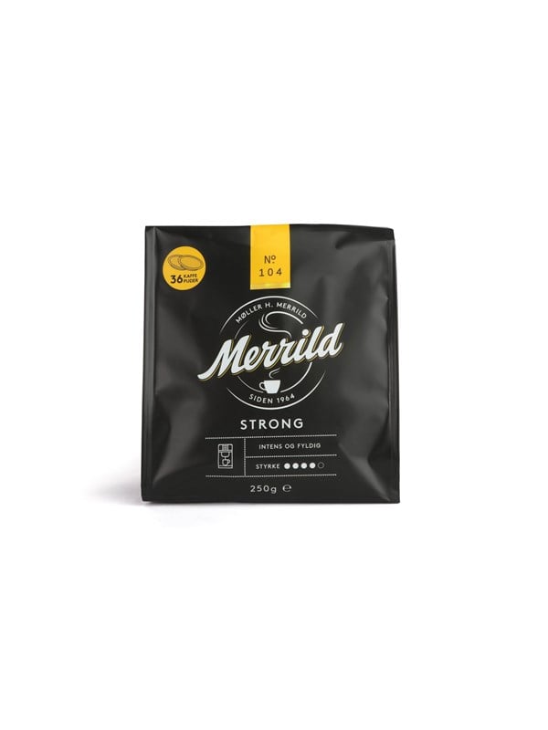 Merrild Strong Pods - Intens Kaffe, 36 Portioner på tilbud!