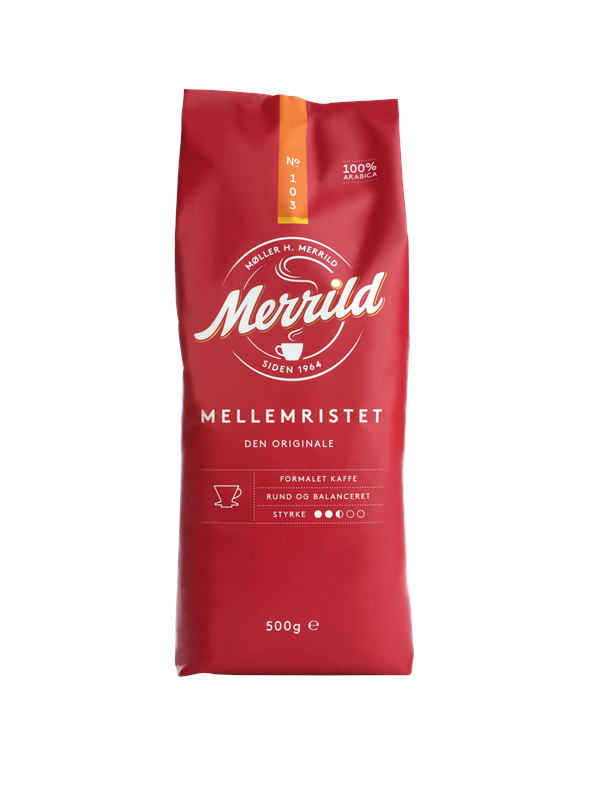 Merrild Mellemristet No. 103 Kaffe - 500 g Kvalitetskaffe