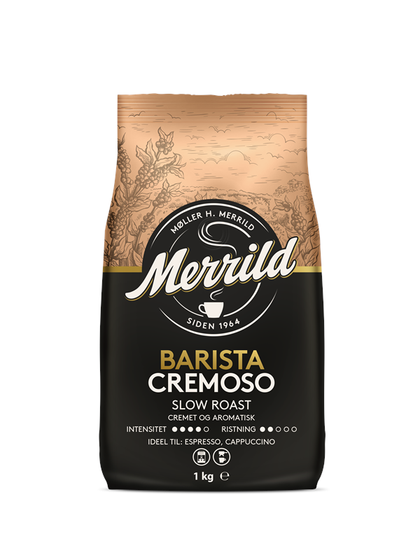Merrild Barista Cremoso Kaffe – Mørk Ristning 1000 g
