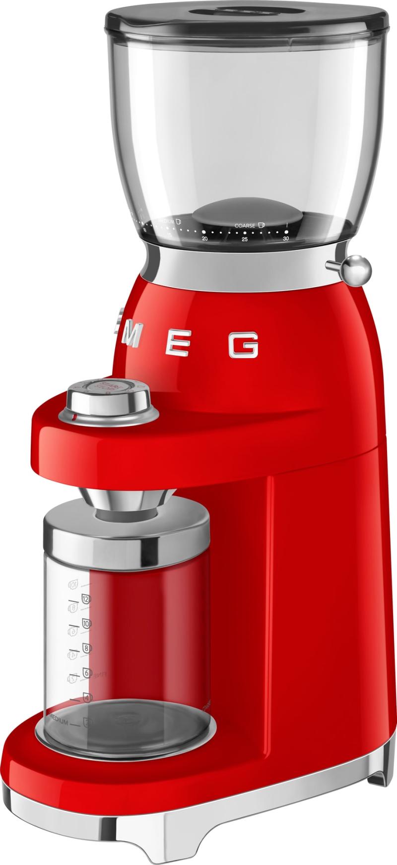 Smeg Kaffekværn CGF01RDEU – Elegant rød til kaffeelskere