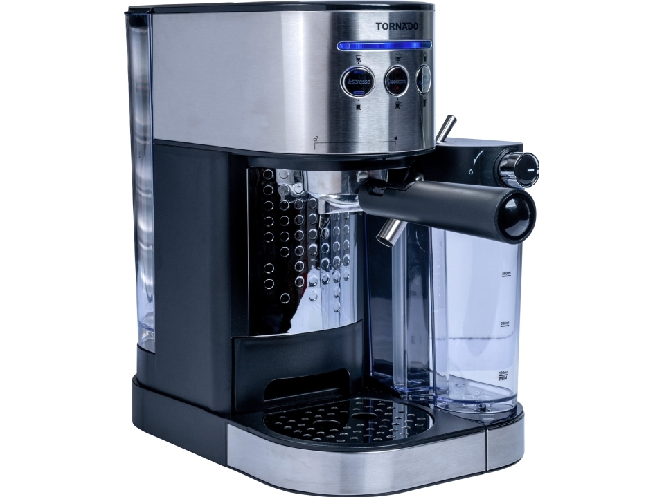 Automatic Espresso Machine Tcm Black Stainless Boasts  Bar Pressure System For Rich Espresso Capucino. With . Water Tank fra Tornado hos Computersalg.dk 6221127458213