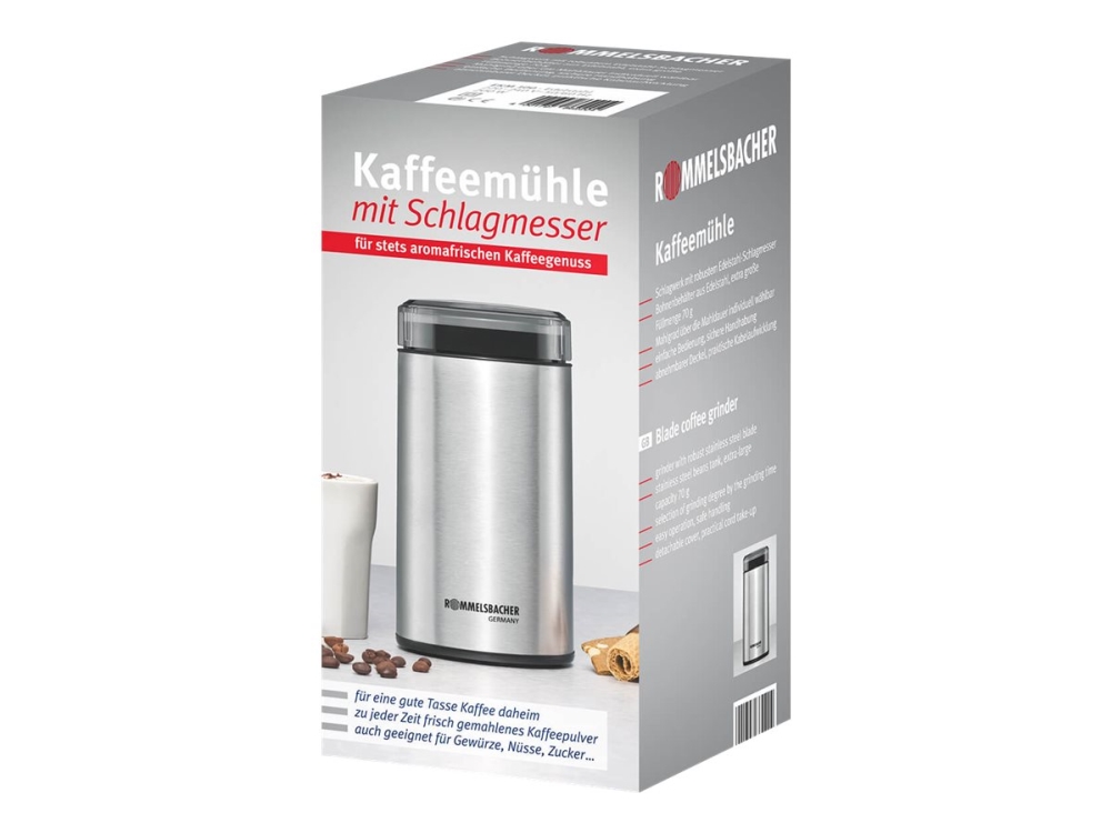 Ekm  Kaffemølle    Rustfrit å fra Rommelsbacher hos Computersalg.dk 4001797862204