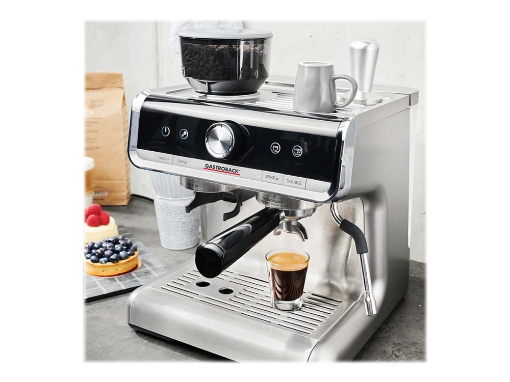 Design Espresso Barista Pro  Kaffemaskine Med ælkeskummer  Bar fra Gastroback hos Computersalg.dk 4016432426161