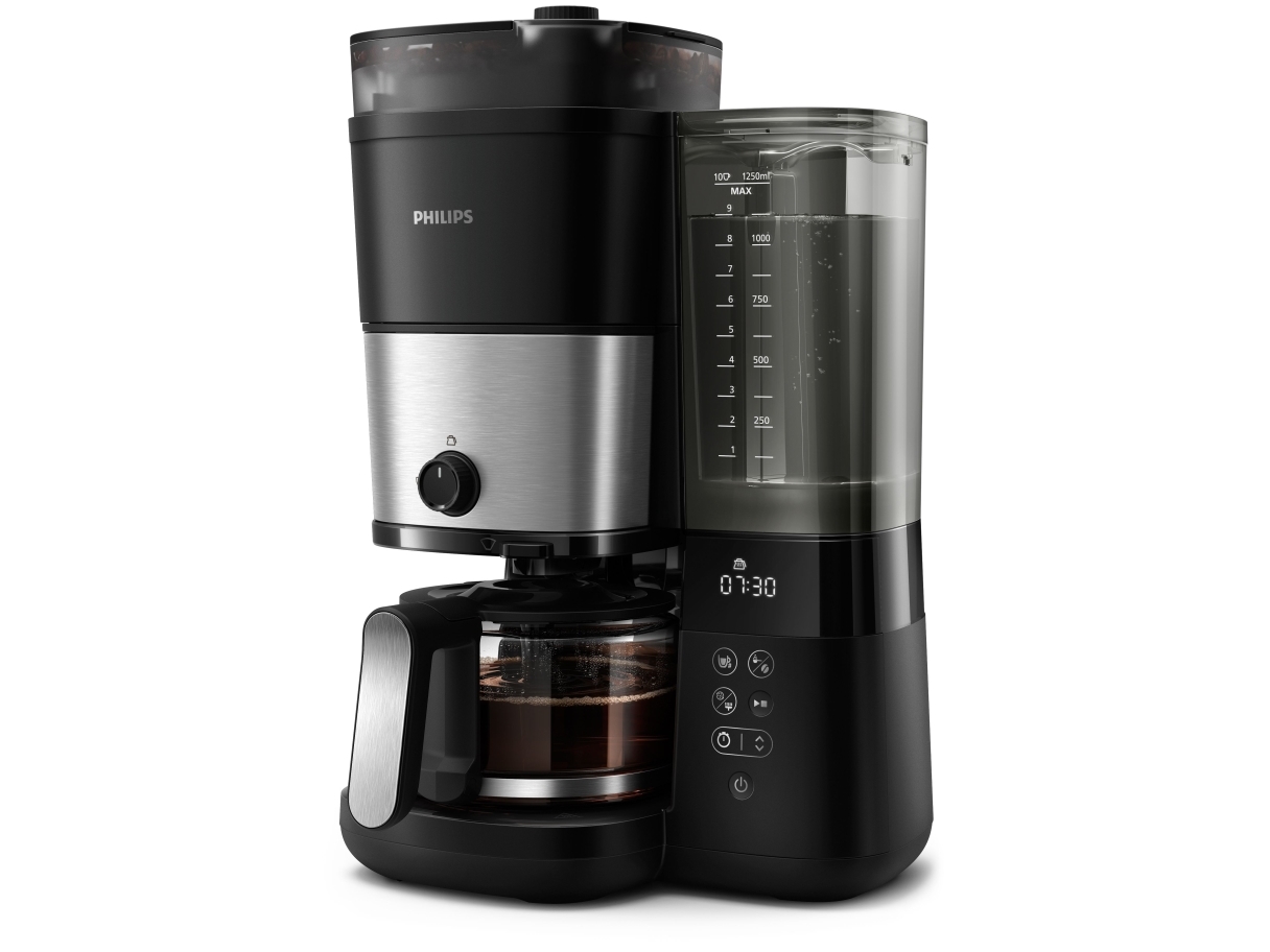 All  Brew Drypkaffemaskine Med æ, å Kaffemaskine, , , Kaffebønner, Indbygget æ, Sort fra Philips hos Computersalg.dk 8720389023422