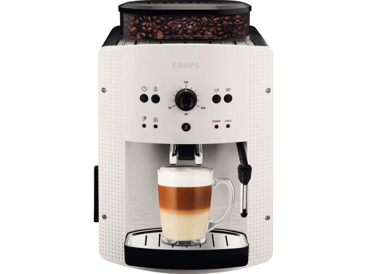, Espressomaskine, , , Kaffebønner, Indbygget æ, , Hvid fra Krups hos Computersalg.dk 0010942218494