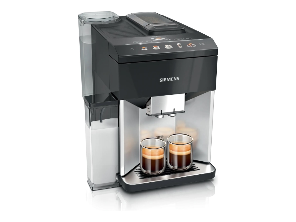 . Integral Tqd  Automatisk Kaffemaskine Med ælkeskummer  Bar  Daylight Silver Piano Black fra Siemens hos Computersalg.dk 4242003927687
