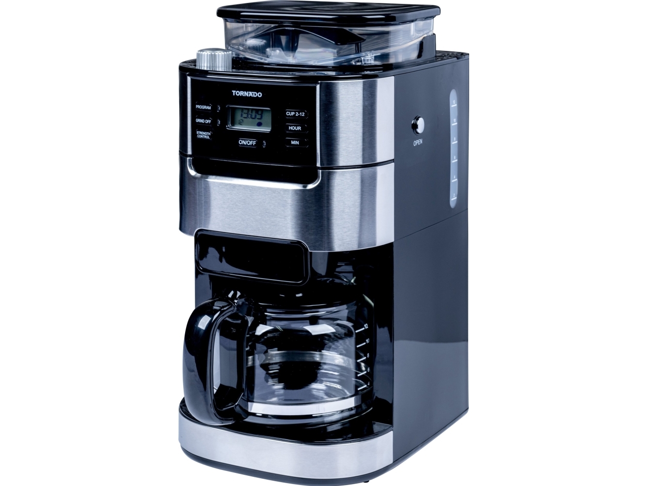 Drip Coffee Maker Tcm  Steel And Black fra Tornado hos Computersalg.dk 6221127458527