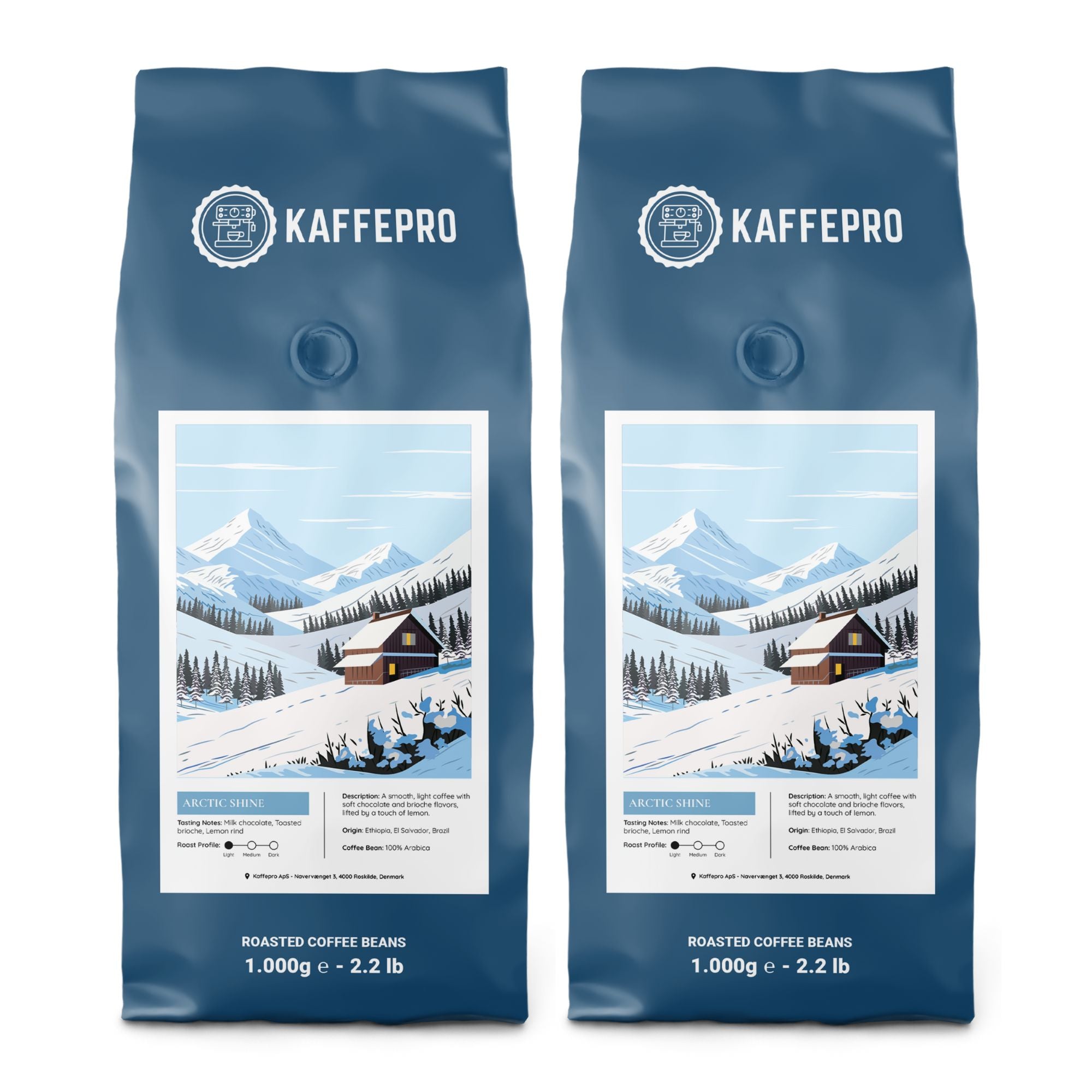 Arctic Shine  Kaffepakke:  Kaffebønner fra Kaffepro hos Kaffepro.dk 5744004230395