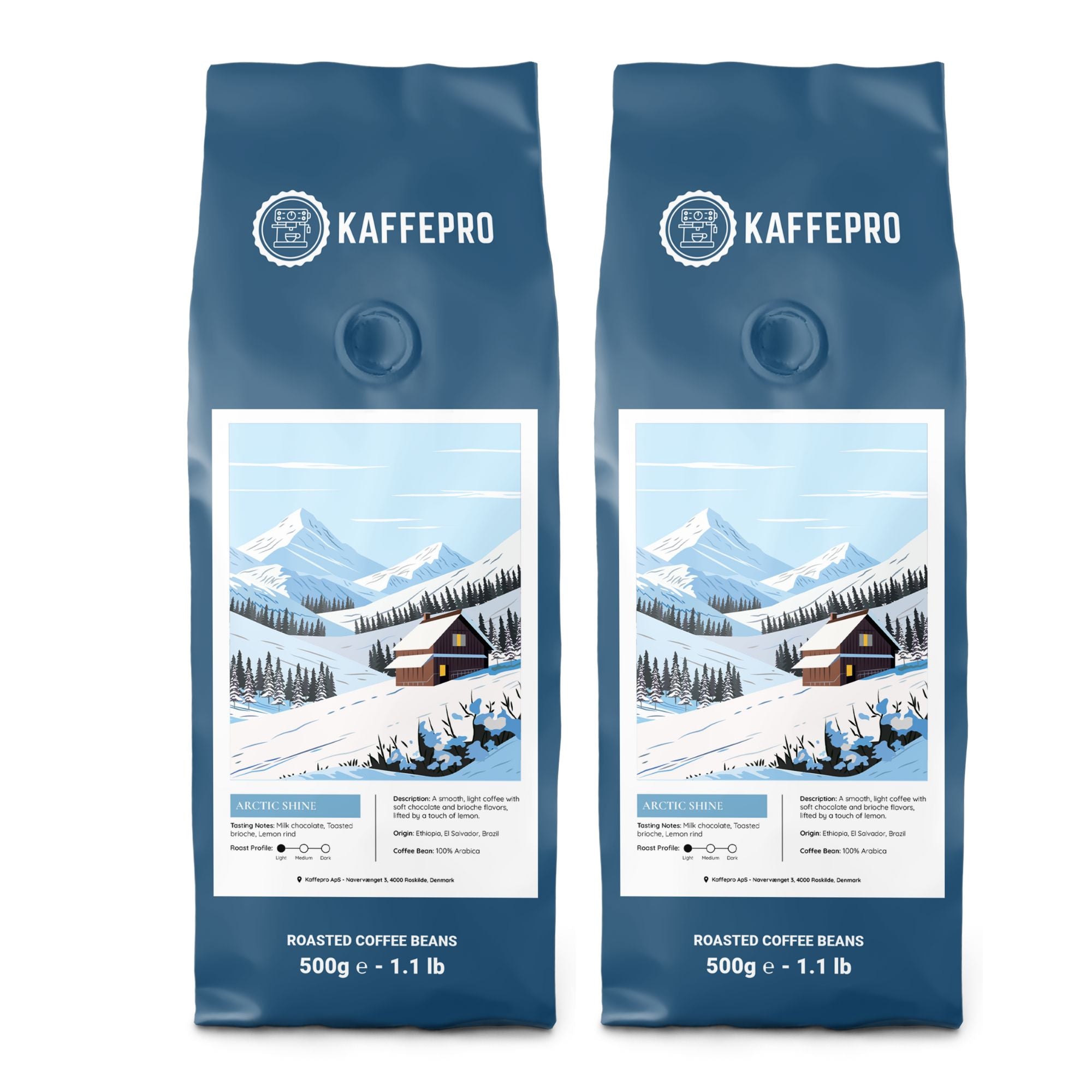 Arctic Shine  Kaffepakke:  Kaffebønner fra Kaffepro hos Kaffepro.dk 5744004230388