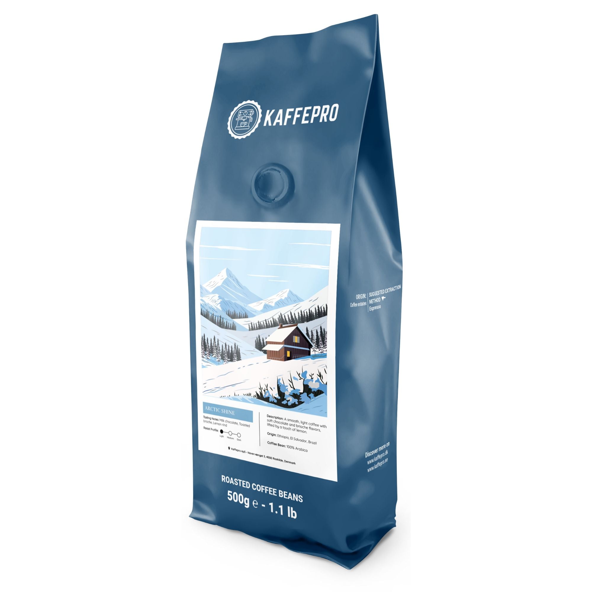 Arctic Shine  Kaffepakke:  Kaffebønner fra Kaffepro hos Kaffepro.dk 5744004230388