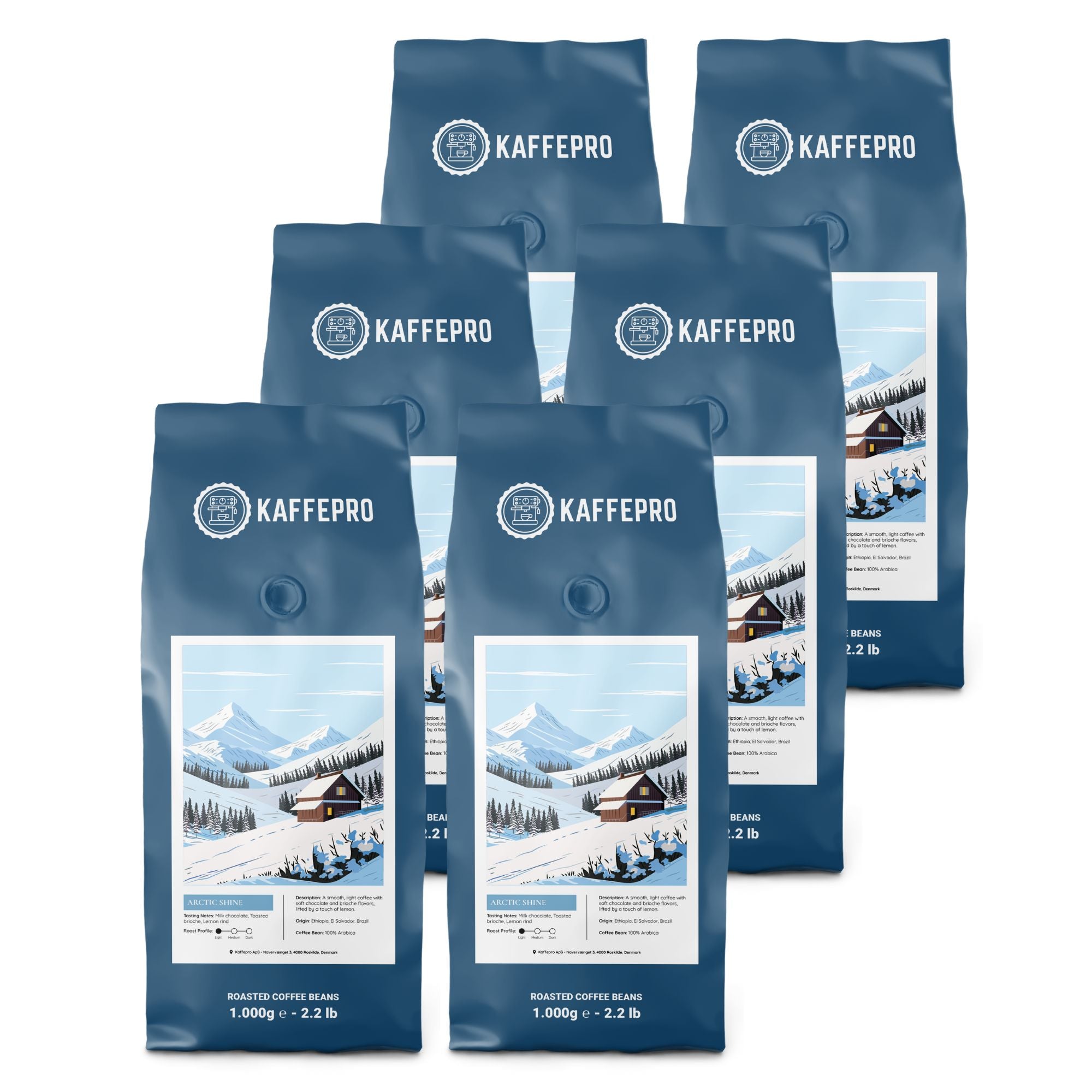 Arctic Shine  Kaffepakke:  Kaffebønner fra Kaffepro hos Kaffepro.dk 5744004230395