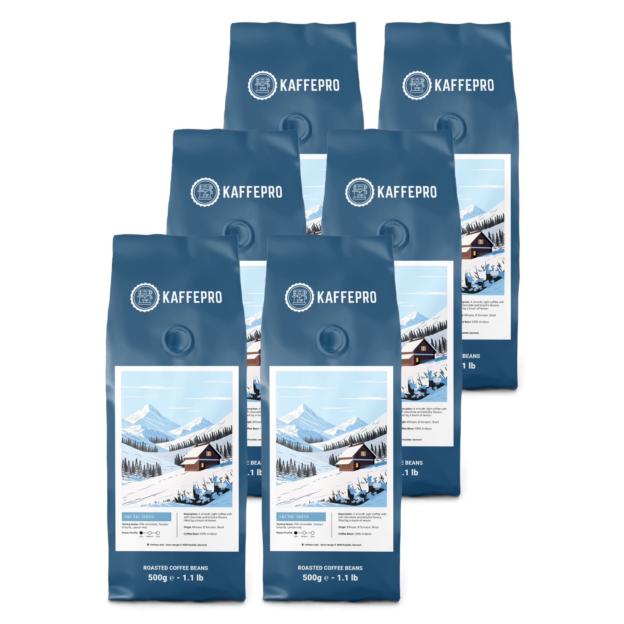 Arctic Shine  Kaffepakke:  Kaffebønner fra Kaffepro hos Kaffepro.dk 5744004230388