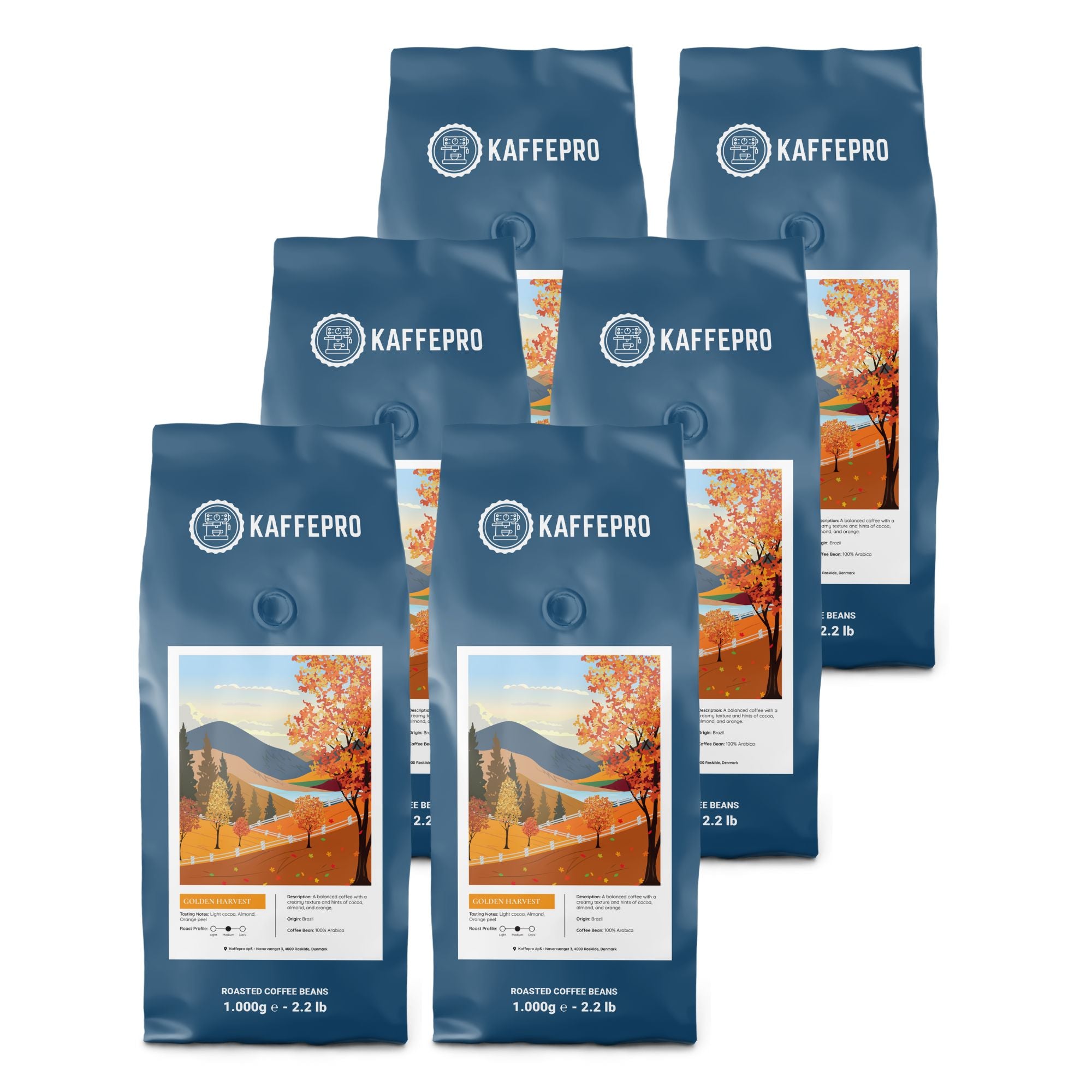 Golden Harvest  Kaffepakke:  Kaffebønner fra Kaffepro hos Kaffepro.dk 5744004230357