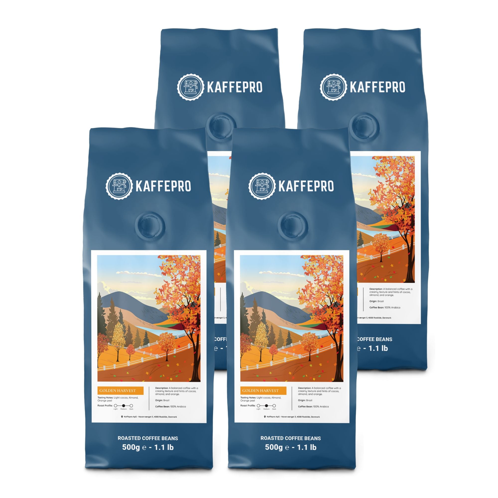 Golden Harvest  Kaffepakke:  Kaffebønner fra Kaffepro hos Kaffepro.dk 5744004230340
