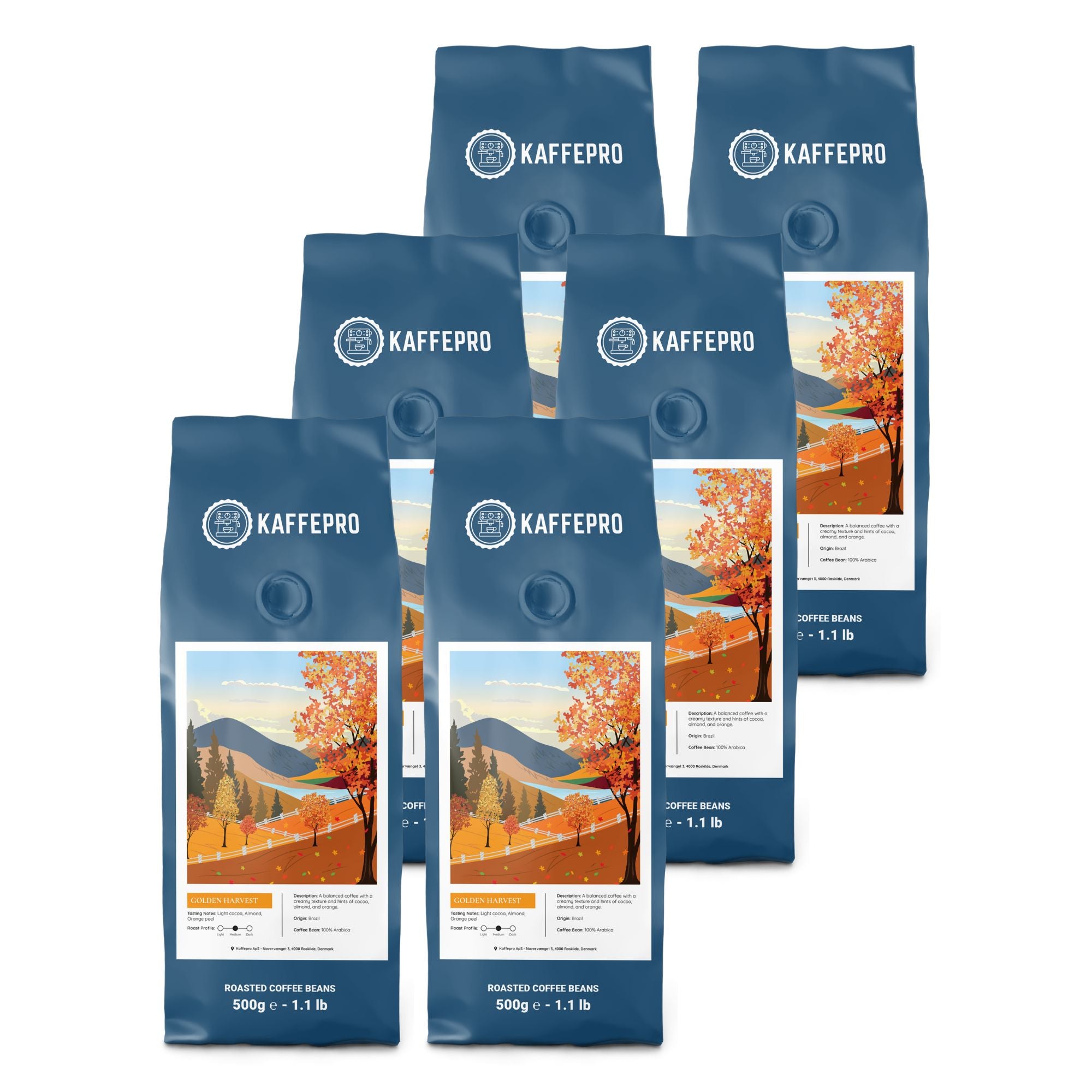 Golden Harvest  Kaffepakke:  Kaffebønner fra Kaffepro hos Kaffepro.dk 5744004230340
