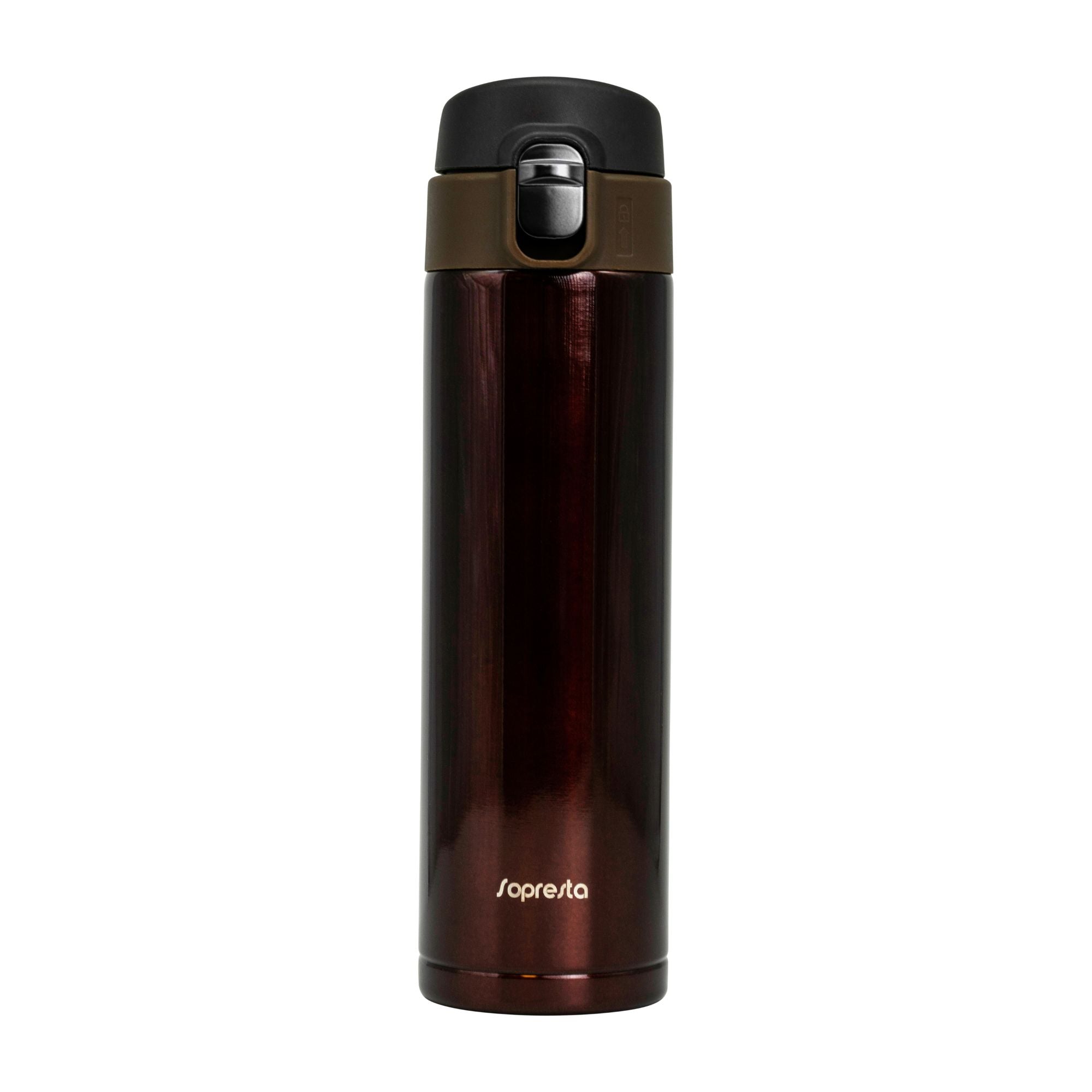 Dobbeltvægget Termoflaske Rustfrit å    Brun fra Sopresta hos Kaffepro.dk 5745000461509