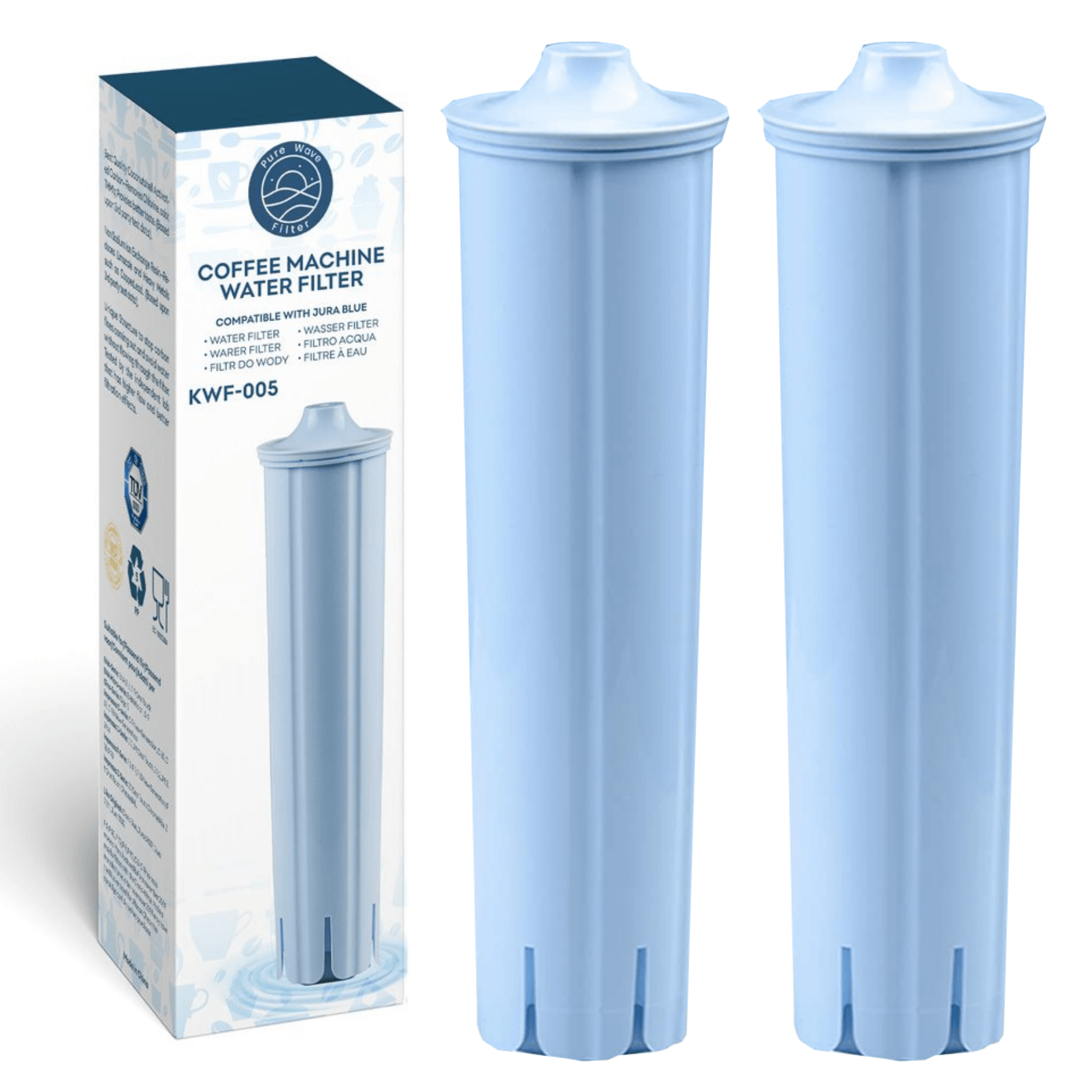 Vandfilter Kompatibelt Med Jura Impressa Claris Blue  Pure Wave Kwf   Stk. fra Pure Wave Filters hos Kaffepro.dk 5745000461028
