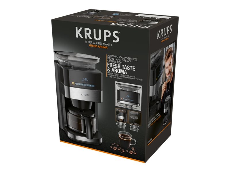 Krups Grind Aroma  Kaffemaskine  Kopper  Sort fra Seb hos Computersalg.dk 3045380018037