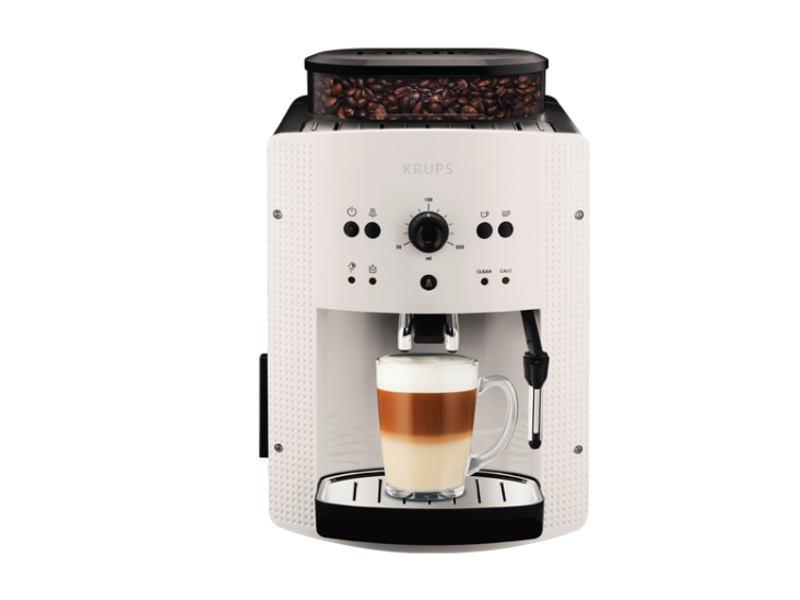 , Espressomaskine, , , Kaffebønner, Indbygget æ, , Hvid fra Krups hos Computersalg.dk 0010942218494