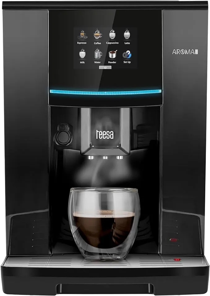 Tessa Aroma , Kombi Kaffemaskine, , Kaffebønner, Malet Kaffe, Indbygget æ, , Sort fra Teesa hos Computersalg.dk 5901890064859