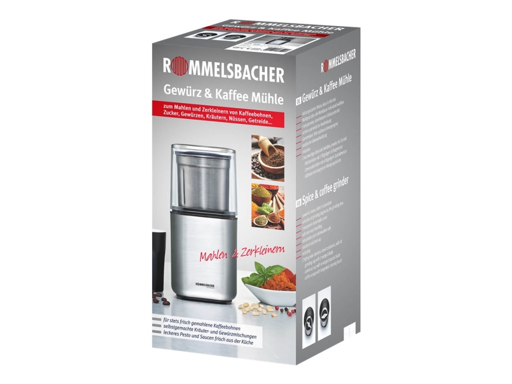 Egk  Kaffemølle    Rustfrit å fra Rommelsbacher hos Computersalg.dk 4001797865007