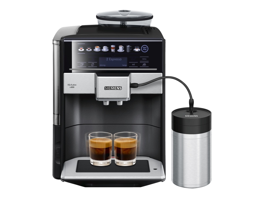 . Plus Terw  Automatisk Kaffemaskine Med ælkeskummer  Bar  Sort fra Siemens hos Computersalg.dk 4242003855355
