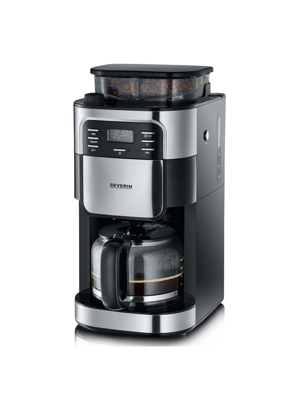 Coffee Maker With Grinder   Stainless Steel Black fra Severin hos Proshop.dk 4008146022098